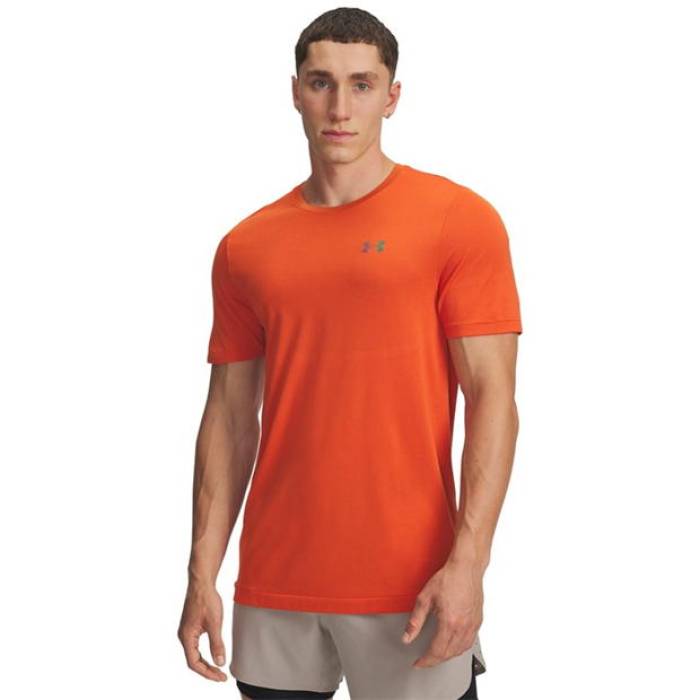 アンダーアーマー Under Armour 【 Armour Ua Vanish Elite Seamless Short Sleeve Men\u0027s Men Orange Base 】 エリート Sleeve 捩り メンズ メンズ orange 橙・オレンジ色 Tシャツ・カットソー-メンズファッション-トップス