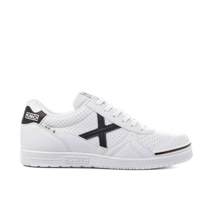 Munich 【 G3 Profit Indoor Football Shoes Men White/Black 】 フットボール シューズ 運動靴 メンズ 白色 ホワイト 黒色 ブラック