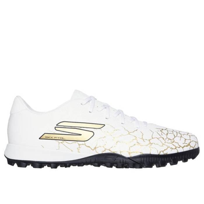 スケッチャーズ Skechers 【 Skx 1 Astro Turf Football Boots Men White/Gold 】 ターフ フットボール ブーツ メンズ 白色 ホワイト ゴールド