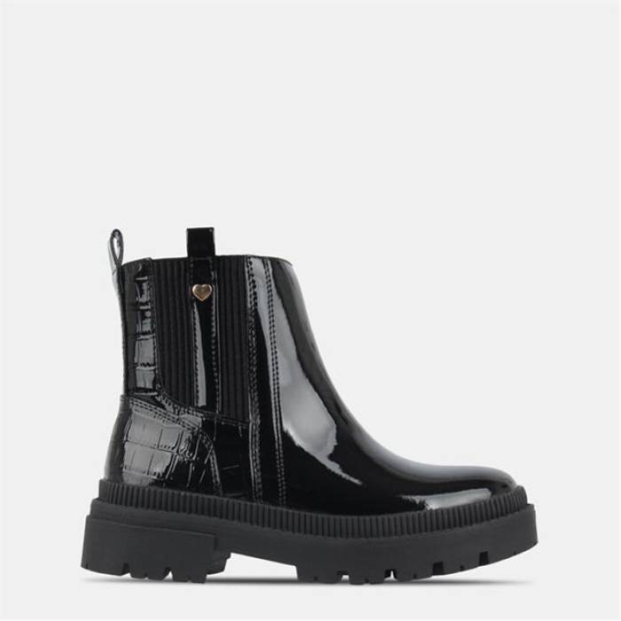 Miso 【 Stud Chelsea Boots Kids Black Patent 】 ブーツ ジュニア キッズ 黒色 ブラック パテント