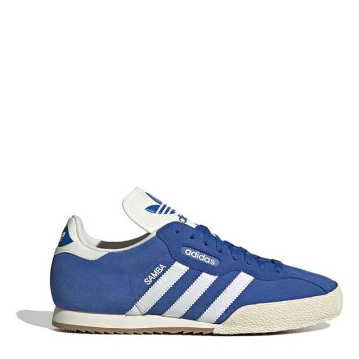 アディダス Adidas 【 Samba Super Suede Trainers Junior Boys Kids Blue/White 】 サンバ スエード・スウェード シューズ スニーカー 御坊っちゃん キッズ 青味 青み 白いこと 白いこと