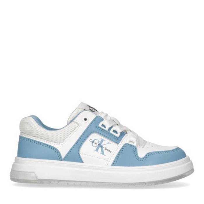 カルバンクライン デニム Calvin Klein Jeans 【 Low Cut Lace Sneakers Juniors Kids Blue/White 116 】 御坊っちゃん キッズ 青味 青み 白いこと 白いこと