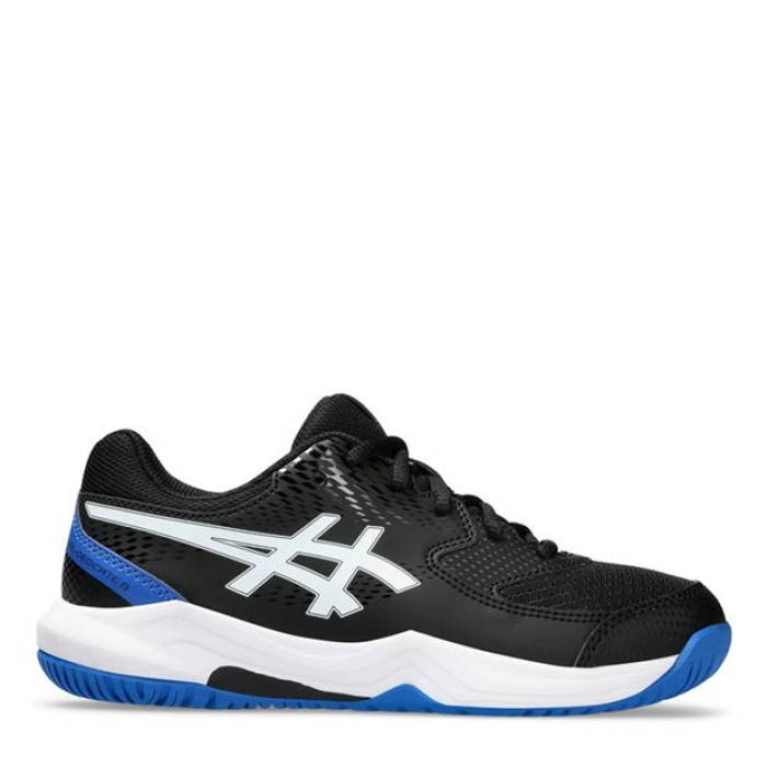 アシックス Asics 【 Gel-Dedicate 8 ガウス Tennis Shoes Unisex Kids Kids Black/Blue 】 庭球 シューズ 運動すること靴 お坊っちゃん キッズ 黒いこと 黒いこと 青碧 青碧