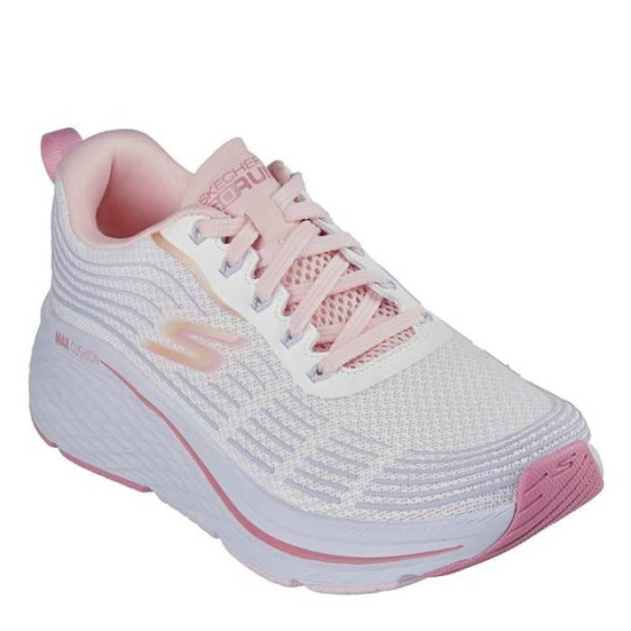 スケッチャーズ Skechers 【 Max Cushioning Elite Alaura Runners Women Wht Tex/Bl/Pk 】 マックス エリート レディース
