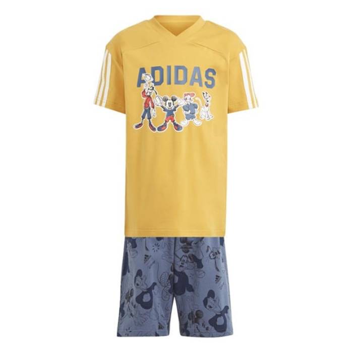 アディダス Adidas 【 Lk Dy Mm T Set T-Shirt Unisex Kids Kids Yellow 】 ティーシャツ お坊っちゃん キッズ yellow 黄味がかった・黄色