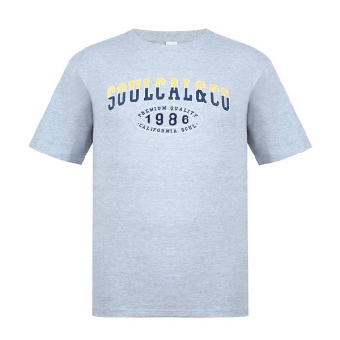 Soulcal 【 Graphic T-Shirt Mens Men Grey Marl 】 グラフィック Tシャツ メンズ メンズ 灰色 グレー 10,640円