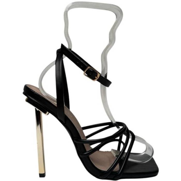 Chic 【 Cross Strap Flat Sandal Women Black 】 ストラップ レディース 黒色 ブラック