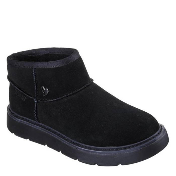スケッチャーズ Skechers 【 Cozy Mini Snug Boots Women Black 】 ブーツ レディース 黒色 ブラック