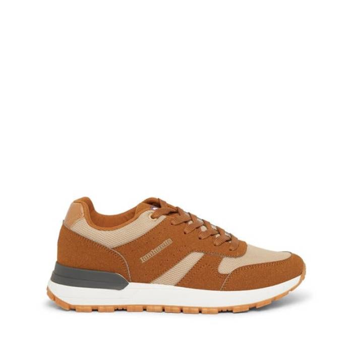 ランブレッタ Lambretta 【 Echo Court Trainers Men Tan/Beige 】 厚地の外套 シューズ スニーカー メンズ ベージュ