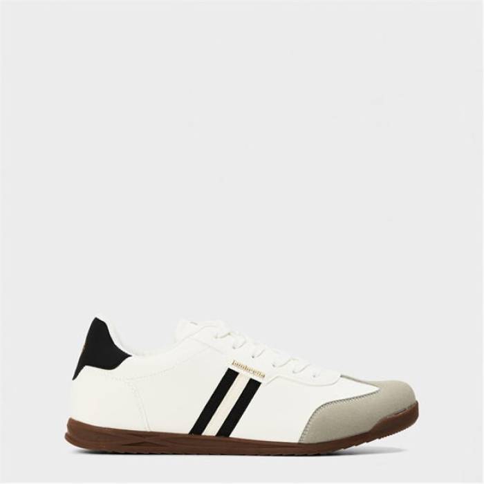 ランブレッタ Lambretta 【 Tackle Court Trainers Men White/Black 】 コート シューズ スニーカー メンズ 白色 ホワイト 黒色 ブラック