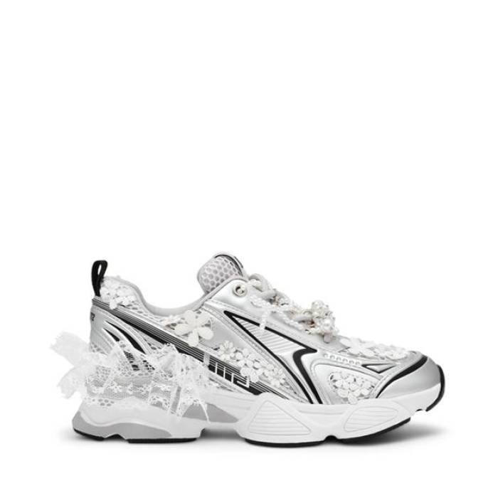 スティーブマデン Steve Madden 【 Women\u0027s Simmie Heritage Low-Top Trainers Women Silver 】 レディース シューズ スニーカー レディース Silver しろがね色・しろがね色