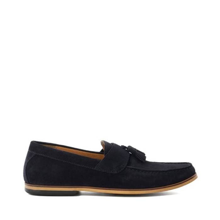 デューンロンドン Dune London 【 Bertie Loafers Men Navy Suede 164 】 ローファー メンズ 紺色 ネイビー スエード・スウェード