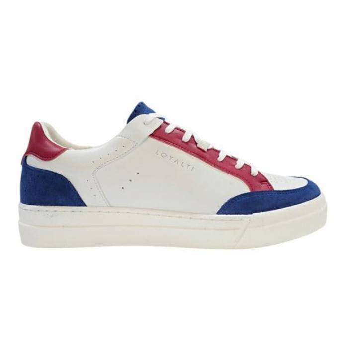 ロイヤルティ Loyalti 【 Braid Low-Top Trainers Men Wht/Blue/Red 】 シューズ スニーカー メンズ 青色 ブルー Red 赤・レッド|スニケス