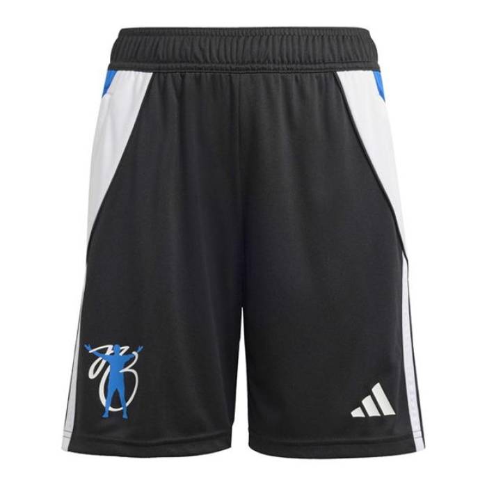 アディダス Adidas 【 Jude Bellingham Shorts Juniors Kids Black/Blue 】 さる股引き お坊っちゃん キッズ 黒いこと 黒いこと 青碧 青碧