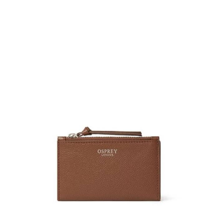 Osprey London 【 Molly Bi-Fold Leather Card Holder Women Tan 】 レザー レディース
