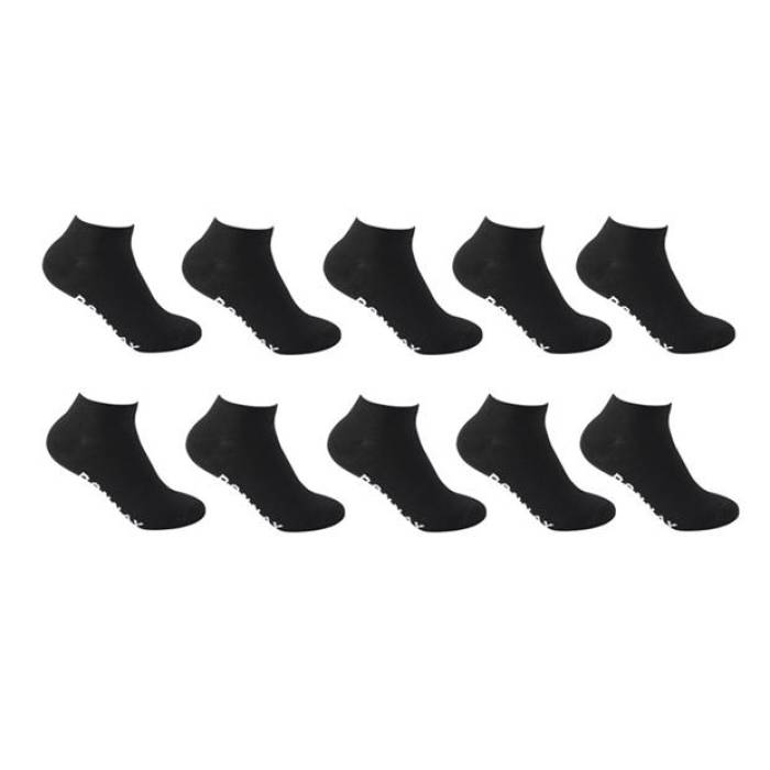 Donnay 【 10 Pack Trainer Socks Children Kids Black 】 トレーナー ソックス・靴下 ジュニア キッズ 黒色 ブラック