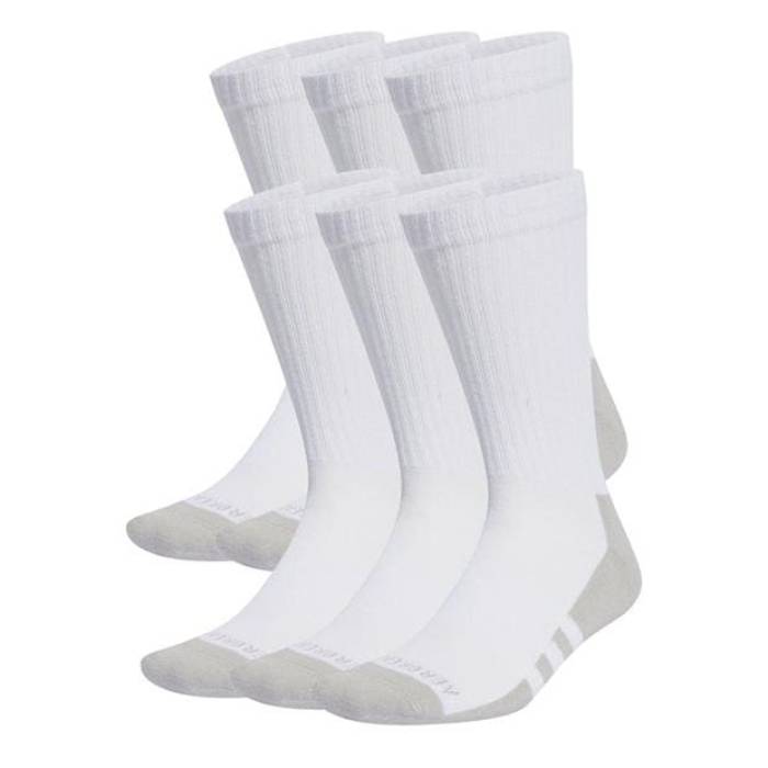 アディダス Adidas 【 Aeroready Crew 6 Pack Socks Junior Kids White/Grey 】 クルー ソックス・靴下 ジュニア キッズ 白色 ホワイト 灰色 グレー