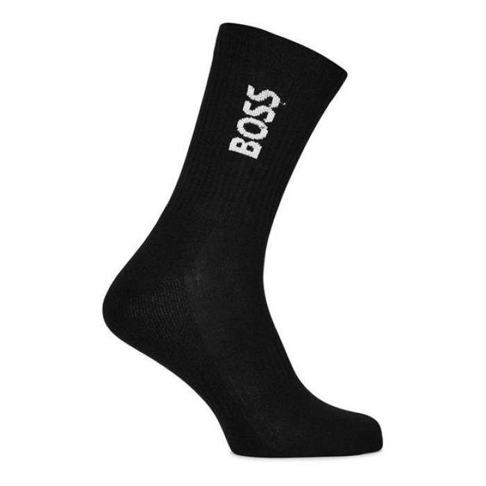 ボス Boss 【 3-Pack Crew Sock Mens Kids Black 001 】 3個入 クルー メンズ ジュニア キッズ 黒色 ブラック