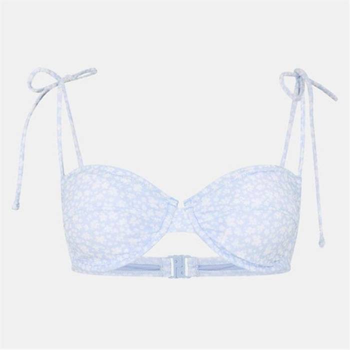 ジャック ウィルス Jack Wills 【 Lettuce Edge Balconette Bikini Women Blue Ditsy 】 レディース 青色 ブルー