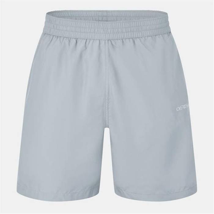 Off White 【 Men\u0027s Swim Shorts Men Grey/White 】 メンズ さる股引き メンズ 薄墨色 薄墨色 白いこと 白いこと