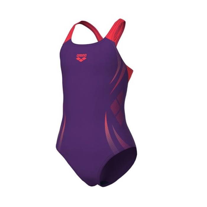 競技場 Arena 【 Poseidonia Swim Pro Back Swimsuit Kids Plum/Coral 】 労働者階級 水泳着 お坊っちゃん キッズ