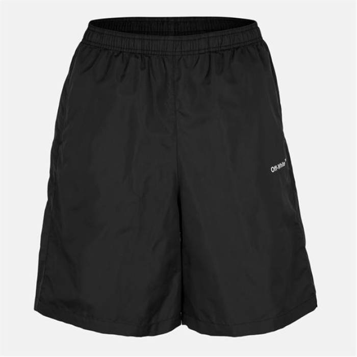 Off White 【 Men\u0027s Swim Shorts Men Black/White 】 メンズ さる股引き メンズ 黒いこと 黒いこと 白いこと 白いこと