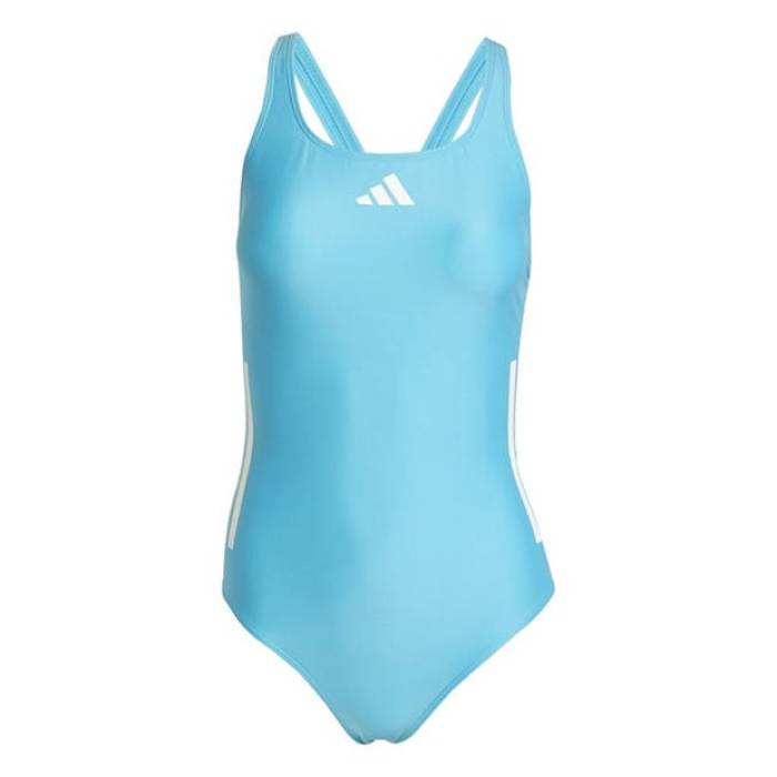 アディダス Adidas 【 Classic 3-Stripes Swimsuit Womens Women Cyan/White 】 古典派音楽 水泳着 レディース レディース シアン 白いこと 白いこと