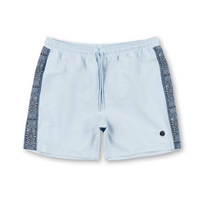 プリティーグリーン Pretty Green 【 Men's Eclipse Paisley Swim Shorts Men Light Blue 】 メンズ ショーツ メンズ 青色 ブルー