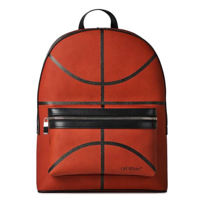 Off White 【 Men\u0027s Basket Round Backpack, Basketball-Inspired Design Unisex Orange 】 メンズ ユニ一発やる orange 橙・オレンジ色