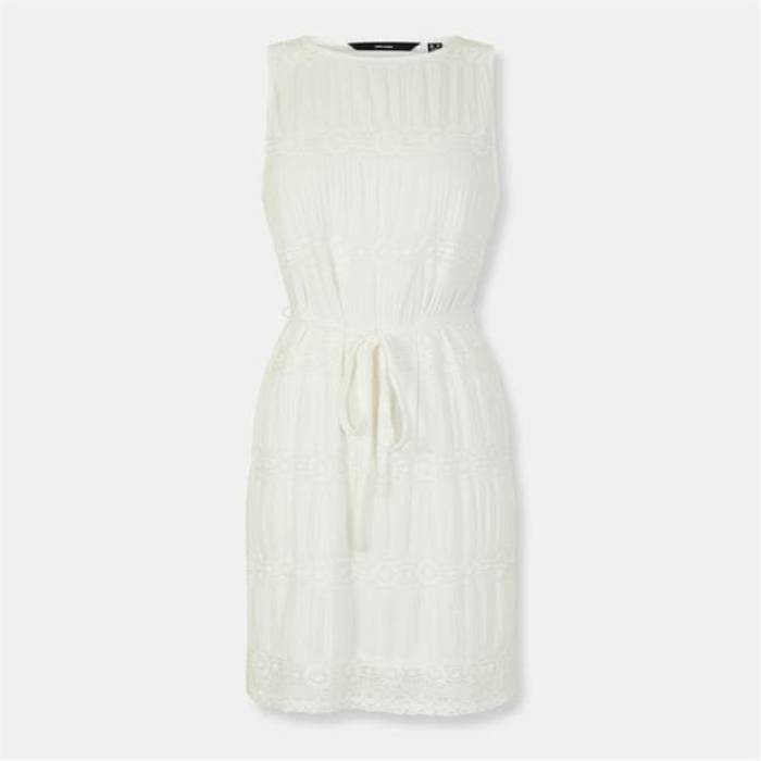 ヴェロモーダ Vero Moda 【 Luna Mini Dress Women Snow White 】 ドレス レディース 白色 ホワイト