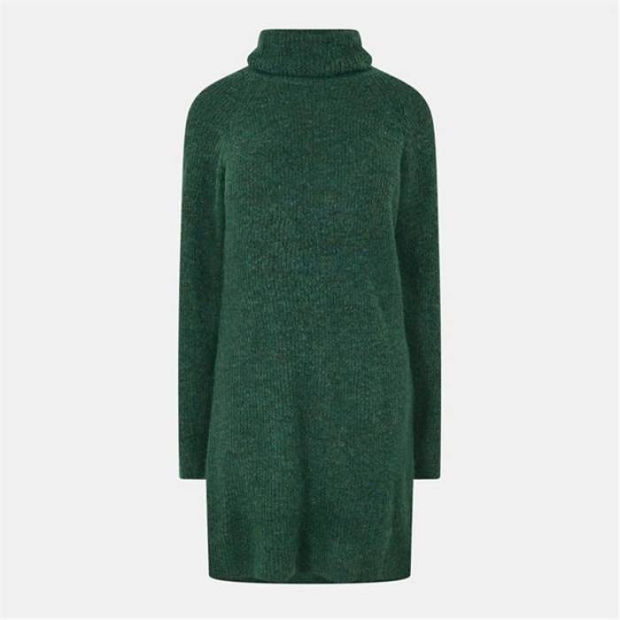 ピーシーズ Pieces 【 Knit Mini Dress Women Trekking Green 】 編み物 御召しもの レディース green 緑・緑であること