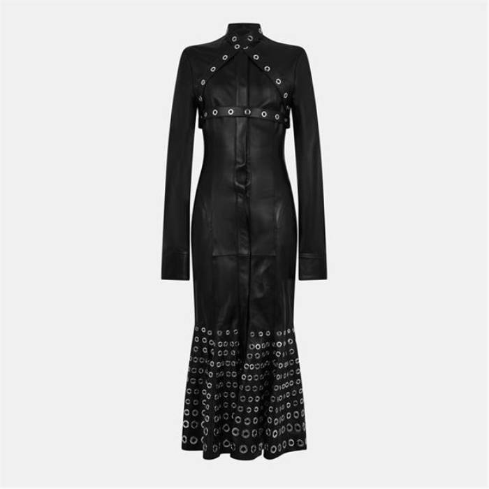 Off White 【 Women's Maxi Dress Women Black 】 レディース ドレス レディース 黒色 ブラック