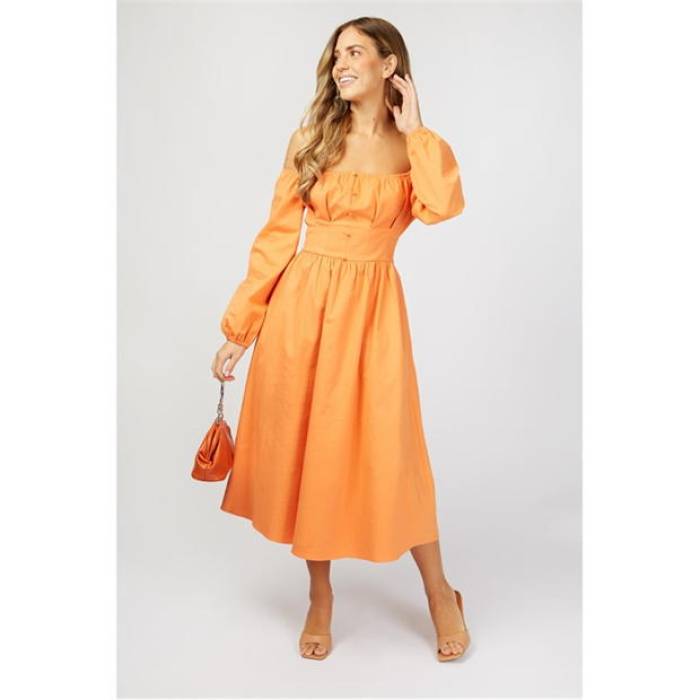 リトルミストレス Little Mistress 【 Maxi Dress Women Orange 】 マキシドレス レディース orange 橙・オレンジ