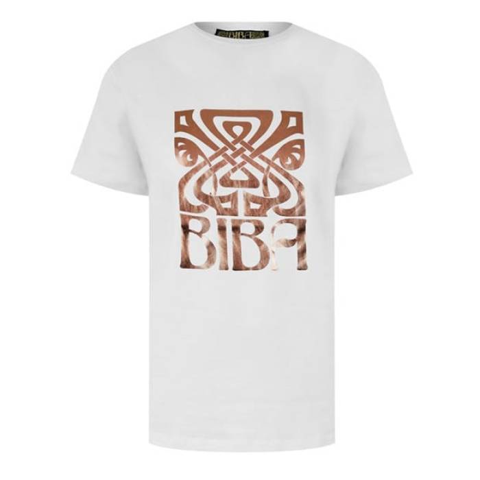 Biba 【 Logo T-Shirt Women White 】 ロゴ Tシャツ レディース 白色 ホワイト