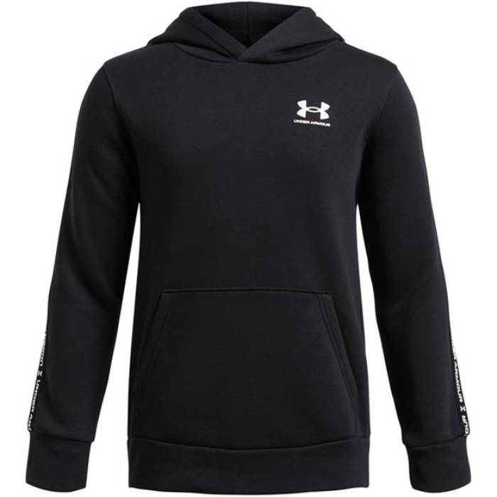 アンダーアーマー Under Armour 【 Tape Over-The-Head Fleece Hoodie Kids Black 】 フリース フーディー パーカー お坊っちゃん キッズ 黒いこと 黒いこと