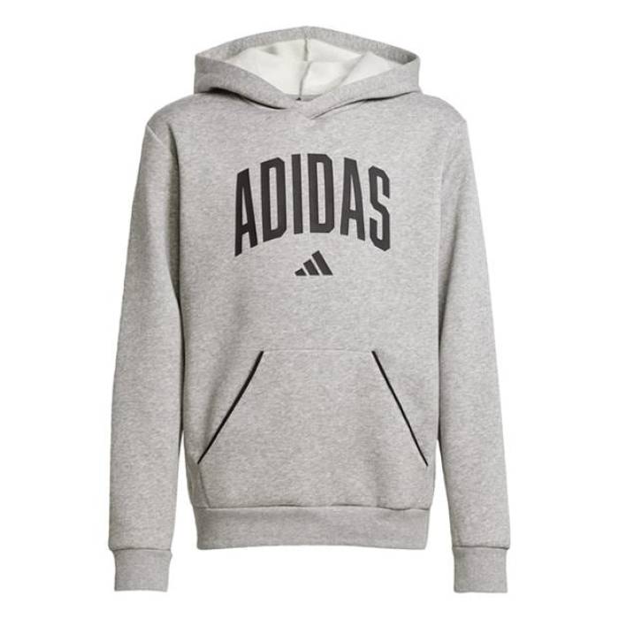 アディダス Adidas 【 Kids\u0027 Fleece Hoodie Kids Grey/Black 】 フリース フーディー パーカー お坊っちゃん キッズ 薄墨色 薄墨色 黒いこと 黒いこと