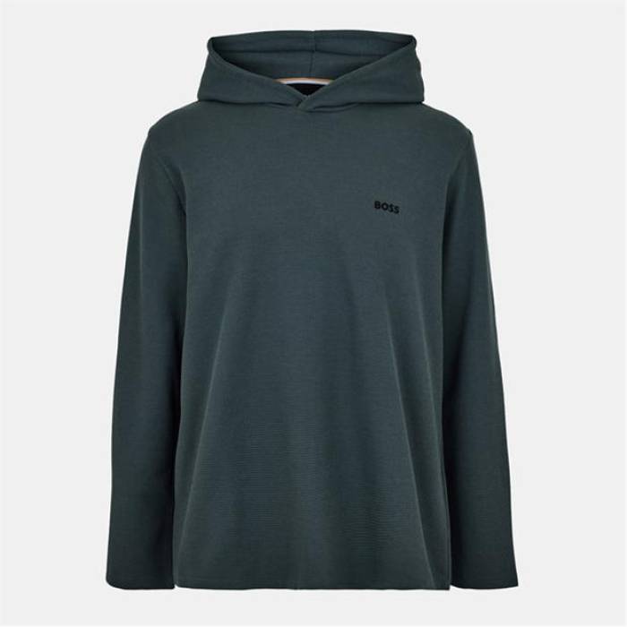 ボス Boss 【 Bw Waffle Hoodie, Texture Design Men Open Green 345 】 ワッフル テクスチャー メンズ green 緑・グリーン