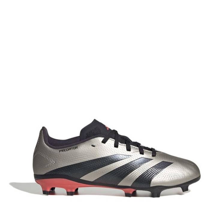 アディダス Adidas 【 Predator League Children's Firm Ground Football Boots Kids Silver/Black 】 プレデター フットボール ブーツ ジュニア キッズ Silver 銀色・シルバー 黒色 ブラック