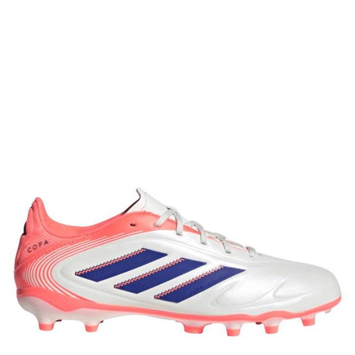 アディダス Adidas 【 Copa Pure 3 League Juniors Firm Ground Football Boots Kids Wht/Blue/Coral 】 ピュア フットボール ブーツ ジュニア キッズ 青色 ブルー