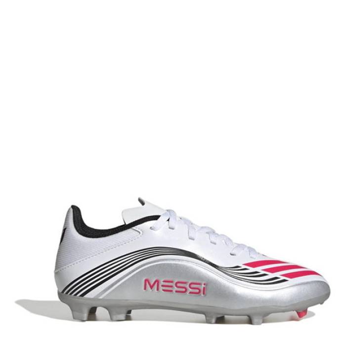 アディダス Adidas 【 F50 League Juniors Firm Ground Football Boots Kids White/Red 】 フットボール ブーツ ジュニア キッズ 白色 ホワイト Red 赤・レッド
