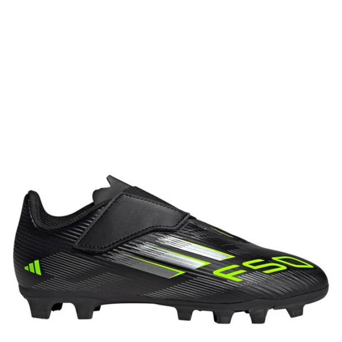 アディダス Adidas 【 F50 Club Juniors Firm Ground Football Boots Kids Black/Lemon 】 クラブ フットボール ブーツ ジュニア キッズ 黒色 ブラック｜スニケス