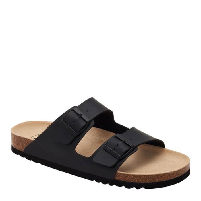 Scholl 【 Andrea Flat Sandals Women Black 】 サンダル レディース 黒色 ブラック
