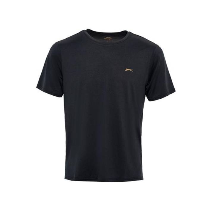 Slazenger 【 Performance Logo T-Shirt Mens Men Panther Black 】 演奏 ロゴタイプ プルオーバー メンズ メンズ 黒いこと 黒いこと