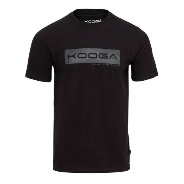 Kooga 【 Essential Logo Rugby T-Shirt Men Black 】 ロゴタイプ ラガー プルオーバー メンズ 黒いこと 黒いこと