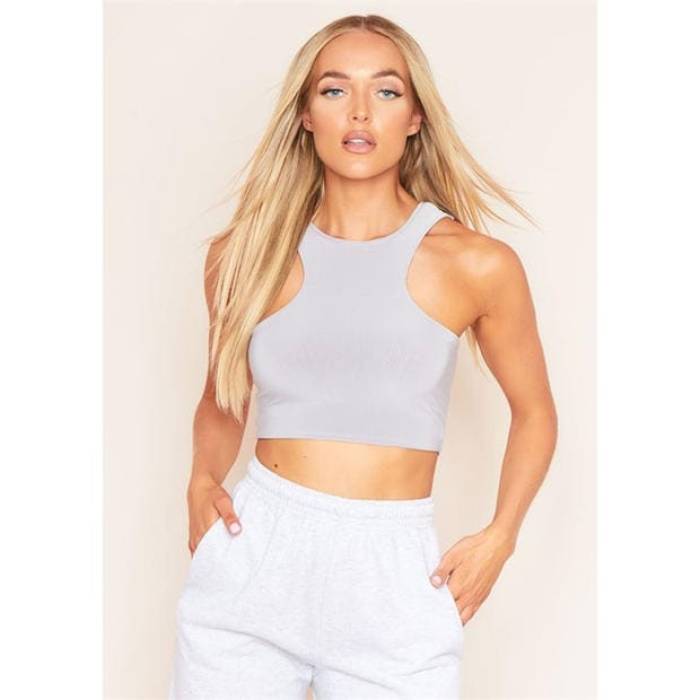 Missy Empire 【 Racer Slinky Top Women Grey 】 レディース 薄墨色 薄墨色