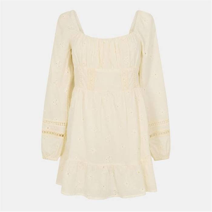 手玉 濾過性病原体 Jack Wills 【 Long Sleeve Boho Dress Women\u0027s Women Vintage White 】 Sleeve 捩り 御召しもの レディース レディース vintage ビンテージ・ヴィンテージ 白いこと 白いこと