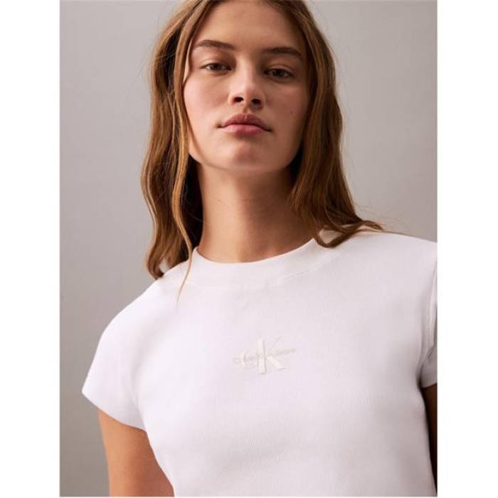 カルバンクライン ジーンズ Calvin Klein Jeans 【 Ckj Mono Baby T Ld00 Women White 】 レディース 白色 ホワイト