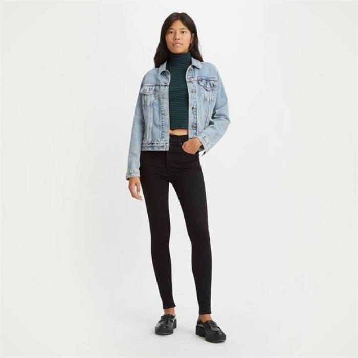 リーバイス Levis 【 Mile High Super Skinny Jeans Women Black Celestial 】 ハイ スキニー ジーンズ レディース 黒色 ブラック｜スニケス