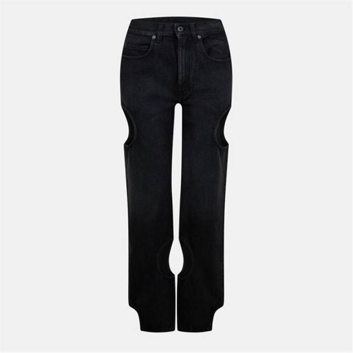 Off White 【 Women's Straight Jeans Women Black 】 レディース ジーンズ レディース 黒色 ブラック|スニケス