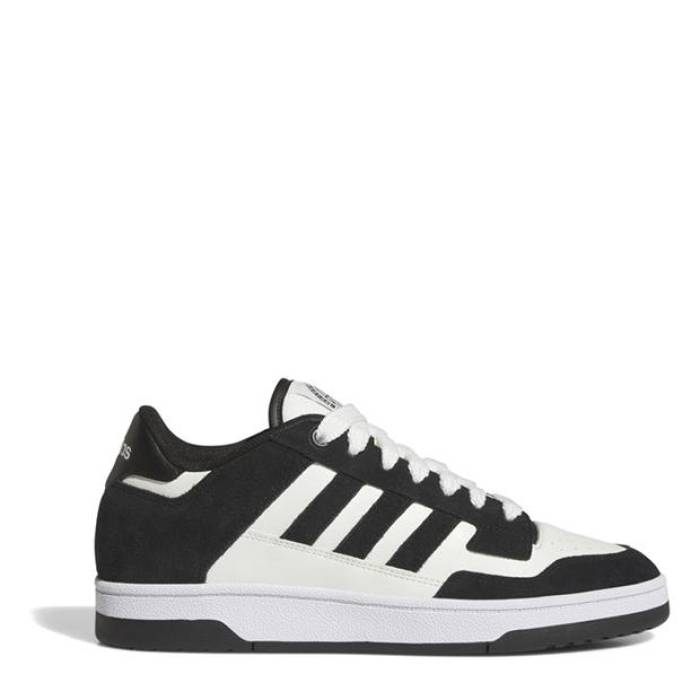 アディダス Adidas 【 Rapid Court Low-Top Trainers Mens Men Black/White 】 厚地の外套 シューズ スニーカー メンズ メンズ 黒いこと 黒いこと 白いこと 白いこと